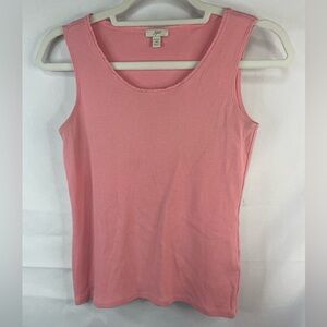 J Jill bubble gum winner tank top. So cute either way lace trim! Size XS